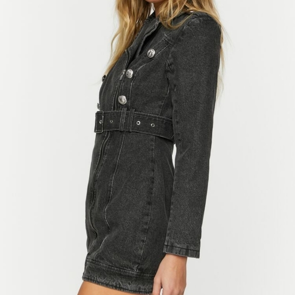 FINAL PRICE! NWT RARE F21 Denim Jacket Dress - Picture 3 of 6
